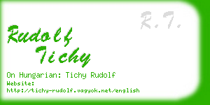 rudolf tichy business card